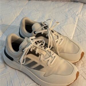 Adidas Cream Athletic Shoes
